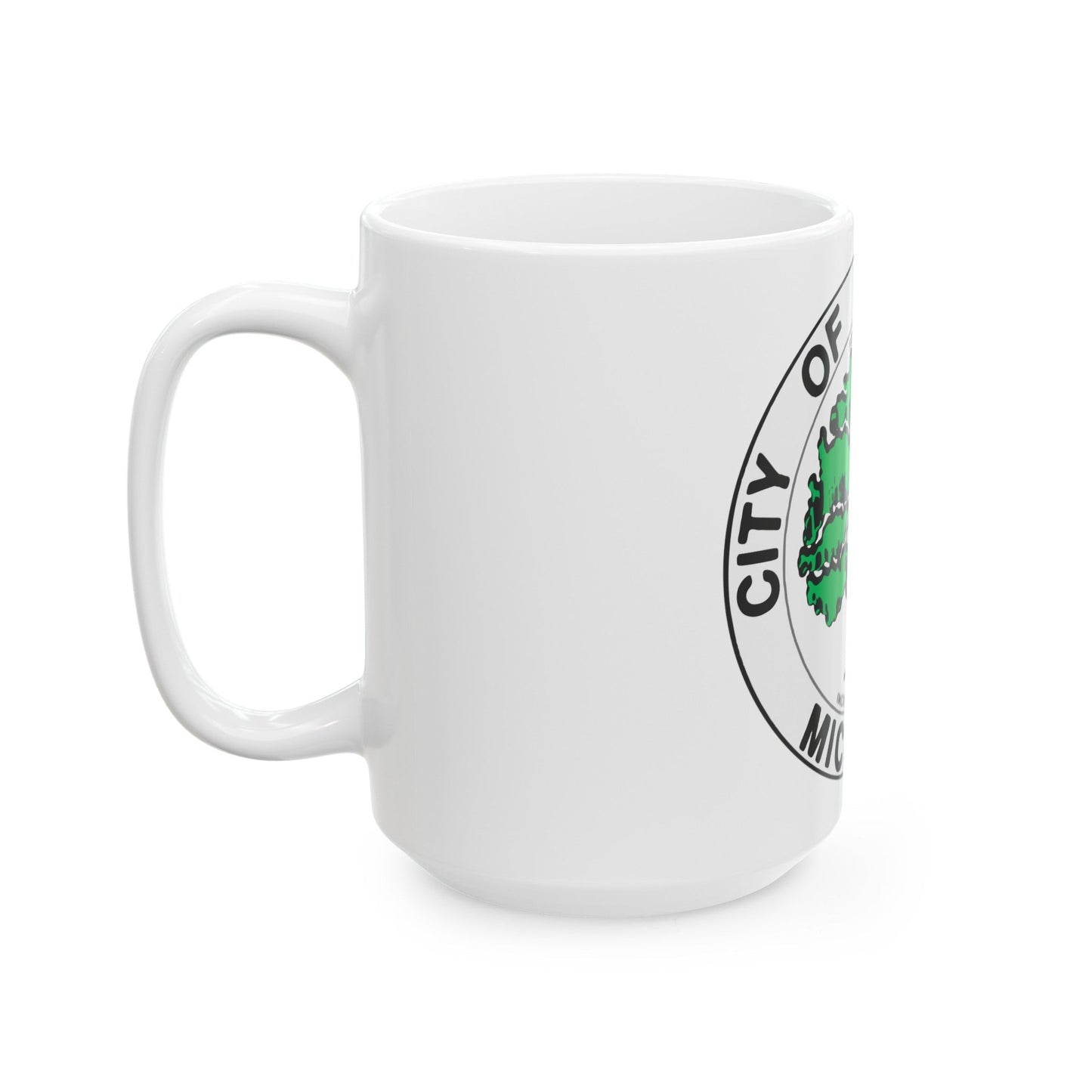 Seal of Ann Arbor Michigan - White Coffee Mug-The Sticker Space