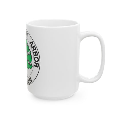 Seal of Ann Arbor Michigan - White Coffee Mug-The Sticker Space