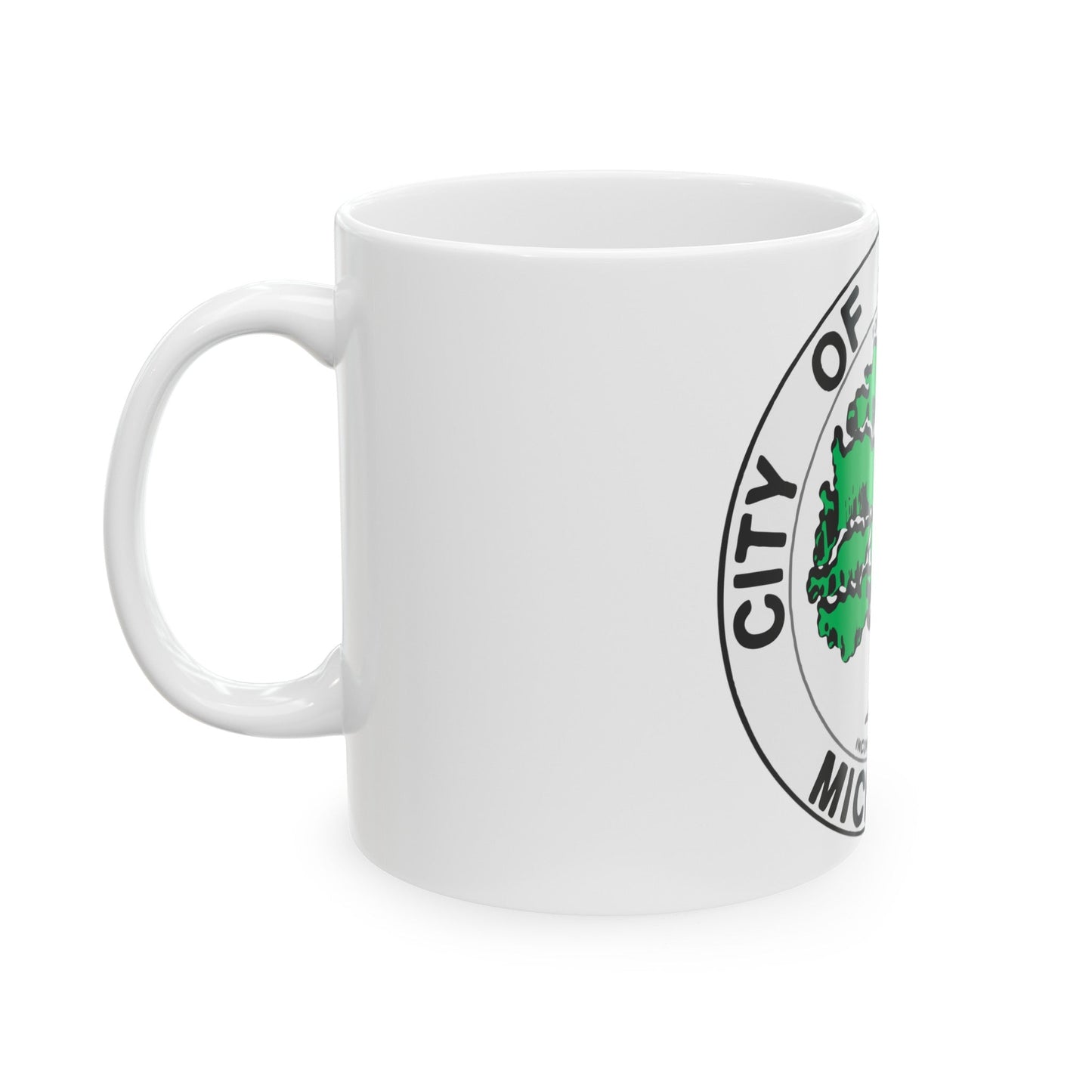 Seal of Ann Arbor Michigan - White Coffee Mug-The Sticker Space