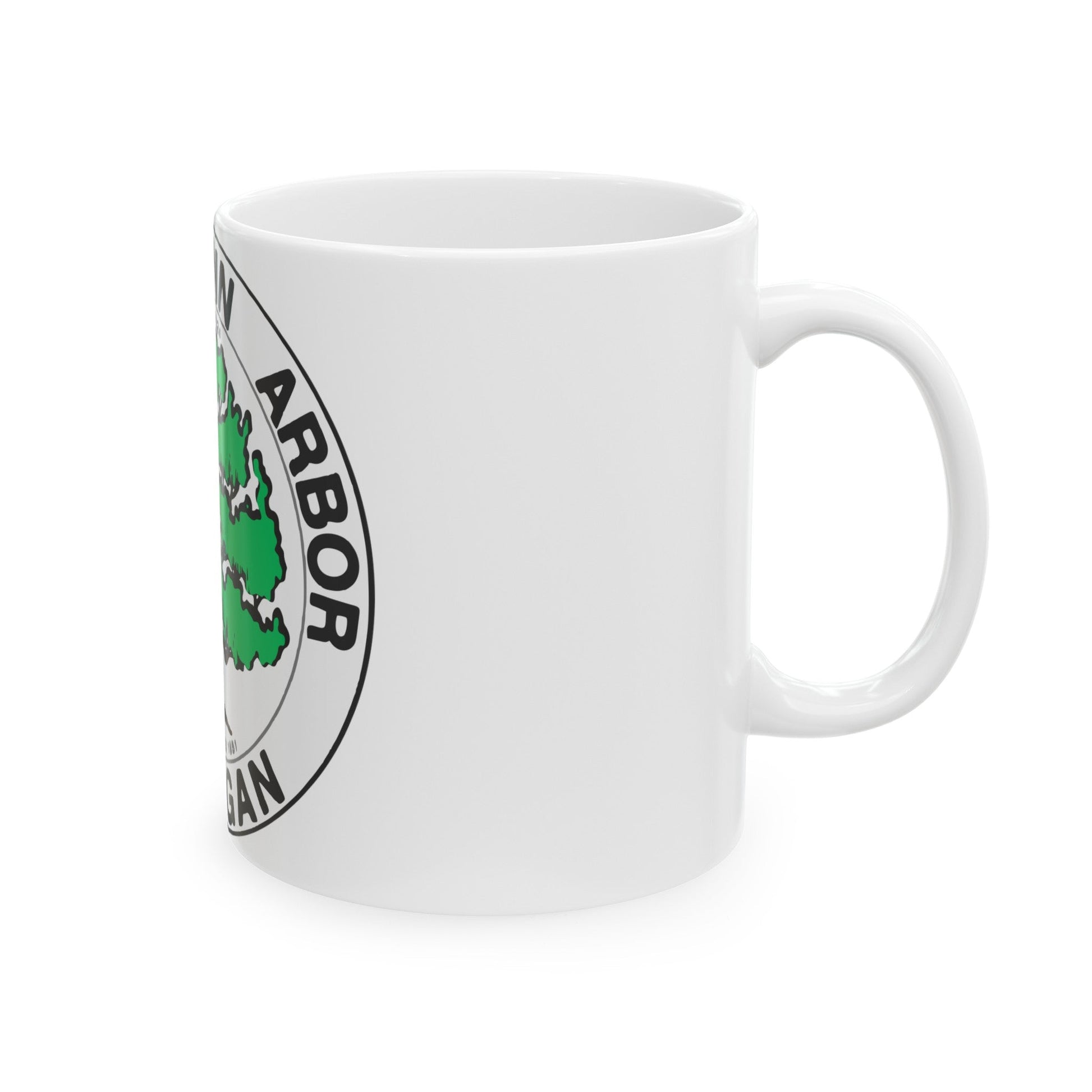 Seal of Ann Arbor Michigan - White Coffee Mug-The Sticker Space