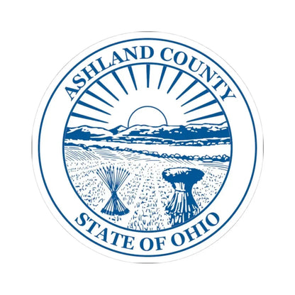 Seal of Ashland County Ohio (United States) STICKER Vinyl Kiss-Cut Decal 3 Inch White - The Sticker Space