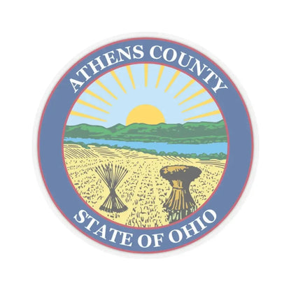 Seal of Athens County Ohio (United States) STICKER Vinyl Kiss-Cut Decal 3 Inch Transparent - The Sticker Space