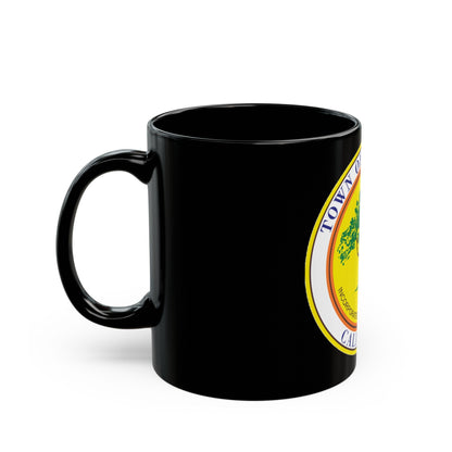 Seal of Atherton California - Black Coffee Mug-The Sticker Space