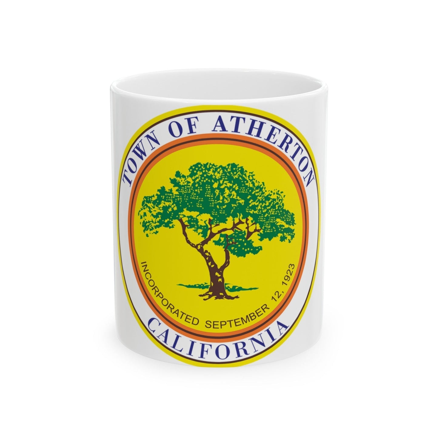 Seal of Atherton California - White Coffee Mug-11oz-The Sticker Space