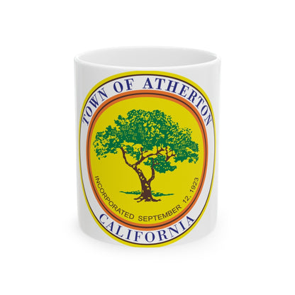 Seal of Atherton California - White Coffee Mug-11oz-The Sticker Space