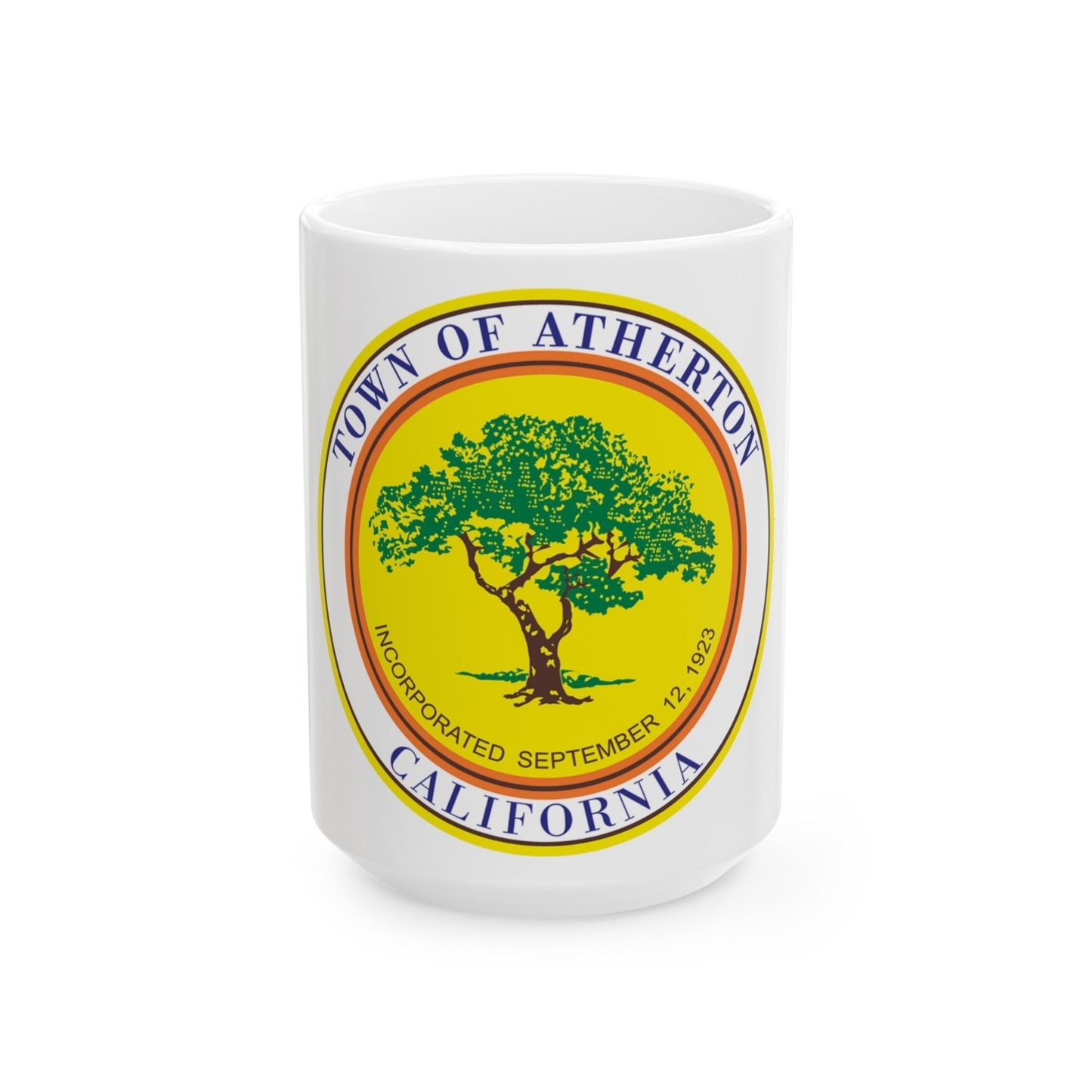 Seal of Atherton California - White Coffee Mug-15oz-The Sticker Space