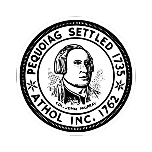 Seal of Athol Massachusetts (United States) STICKER Vinyl Kiss-Cut Decal 2 Inch White - The Sticker Space