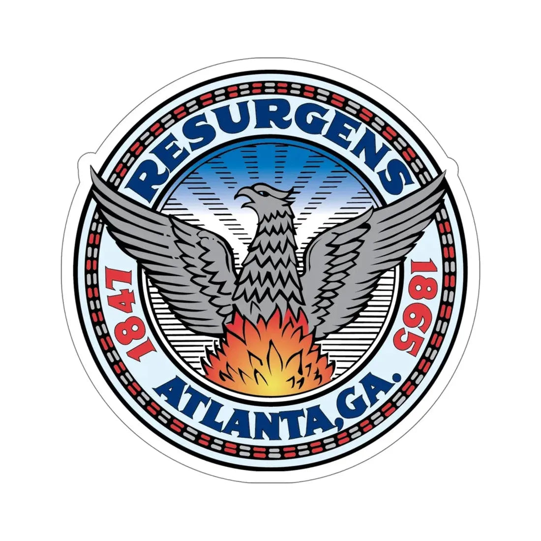 Seal of Atlanta Gerogia USA STICKER Vinyl Die-Cut Decal 6 Inch - The Sticker Space