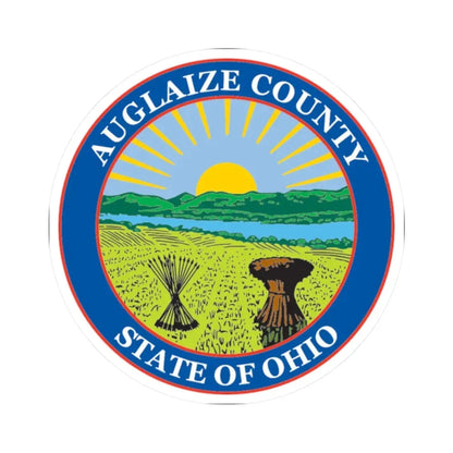 Seal of Auglaize County Ohio (United States) STICKER Vinyl Kiss-Cut Decal 2 Inch White - The Sticker Space