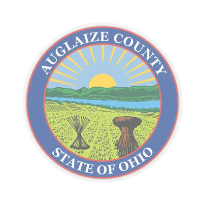 Seal of Auglaize County Ohio (United States) STICKER Vinyl Kiss-Cut Decal 4 Inch Transparent - The Sticker Space