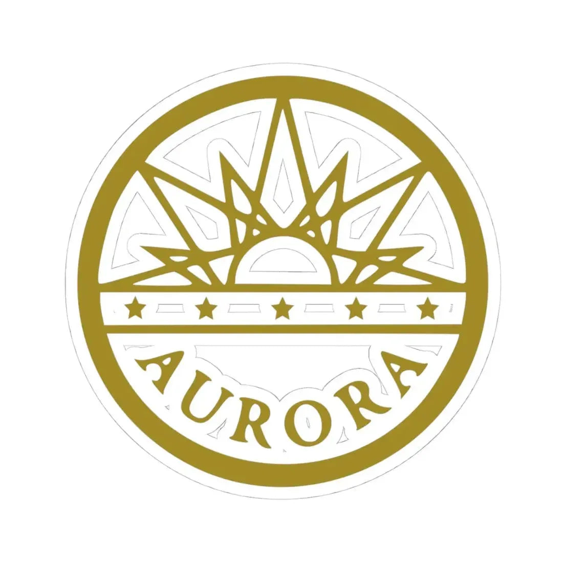 Seal of Aurora Colorado - STICKER Vinyl Kiss-Cut Decal 4 Inch White - The Sticker Space