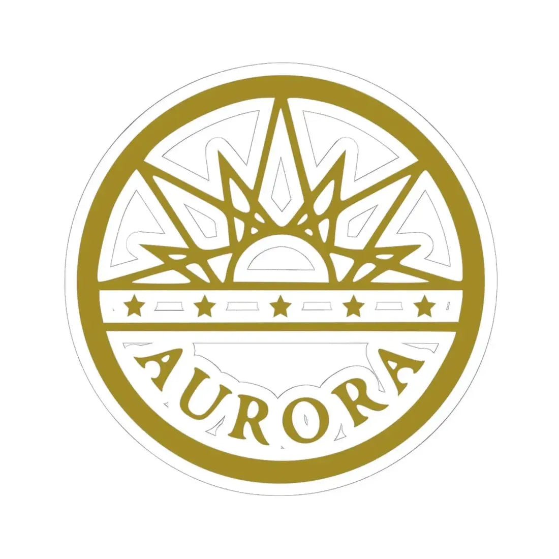 Seal of Aurora Colorado - STICKER Vinyl Kiss-Cut Decal 6 Inch White - The Sticker Space