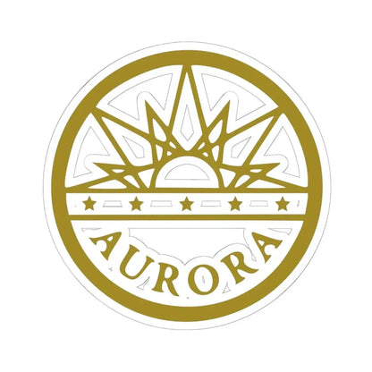 Seal of Aurora Colorado - STICKER Vinyl Kiss-Cut Decal 6 Inch White - The Sticker Space