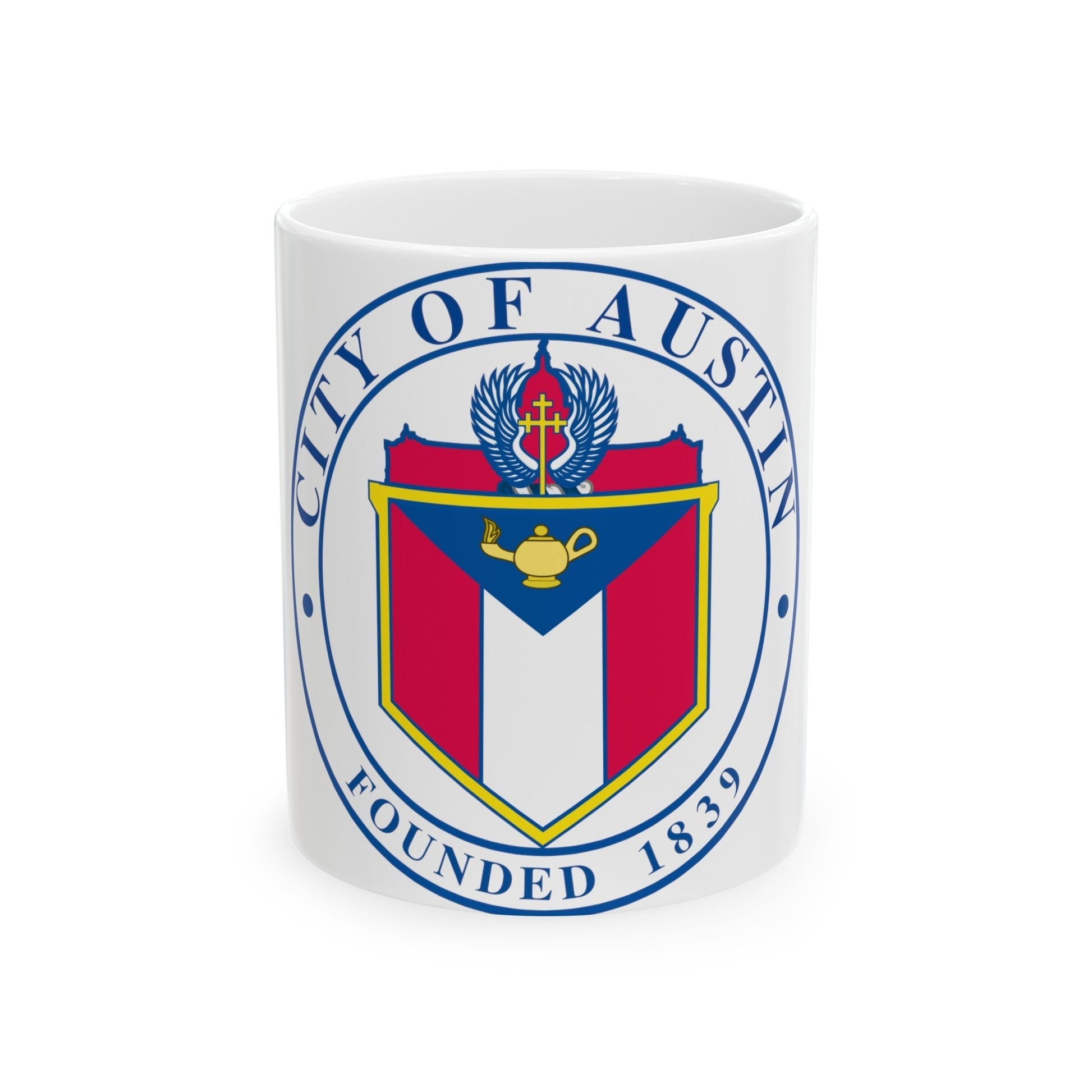 Seal of Austin TX - White Coffee Mug-11oz-The Sticker Space