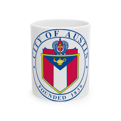 Seal of Austin TX - White Coffee Mug-11oz-The Sticker Space