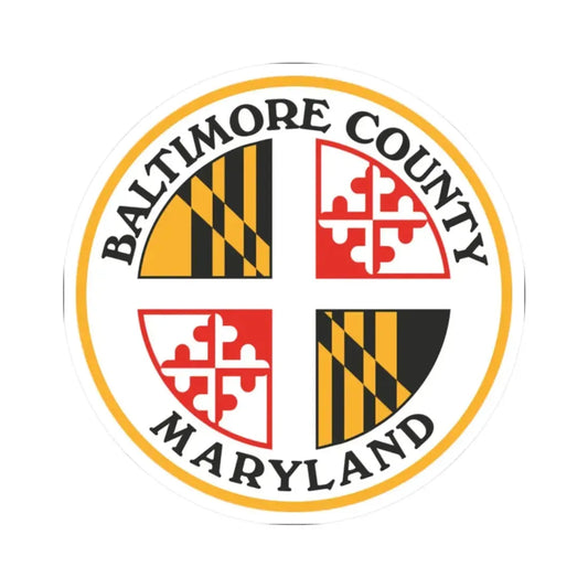 Seal of Baltimore County Maryland (United States) STICKER Vinyl Kiss-Cut Decal 2 Inch White - The Sticker Space