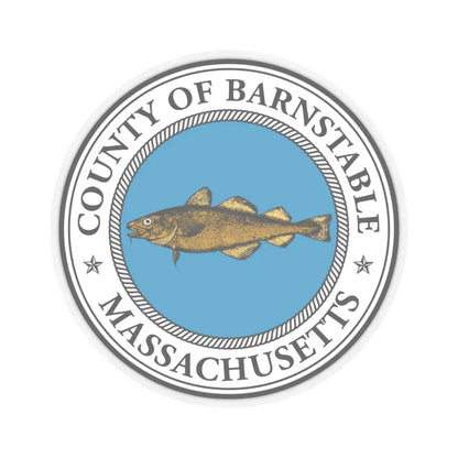 Seal of Barnstable County Massachusetts (United States) STICKER Vinyl Kiss-Cut Decal 3 Inch Transparent - The Sticker Space