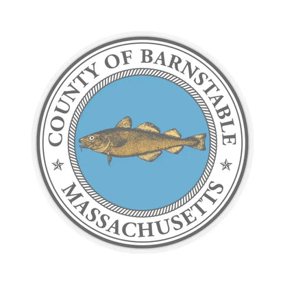 Seal of Barnstable County Massachusetts (United States) STICKER Vinyl Kiss-Cut Decal 6 Inch Transparent - The Sticker Space