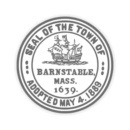 Seal of Barnstable Massachusetts (United States) STICKER Vinyl Kiss-Cut Decal 2 Inch Transparent - The Sticker Space