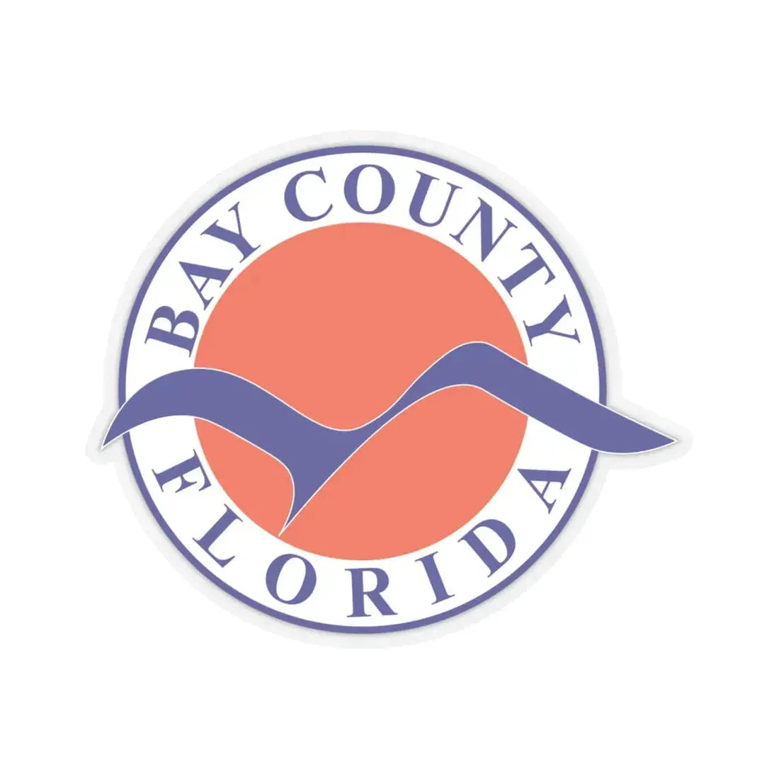 Seal of Bay County Florida (United States) STICKER Vinyl Kiss-Cut Decal 6 Inch Transparent - The Sticker Space