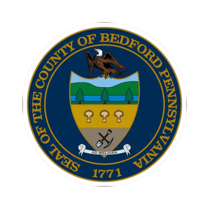 Seal of Bedford County Pennsylvania (United States) STICKER Vinyl Kiss-Cut Decal 2 Inch White - The Sticker Space