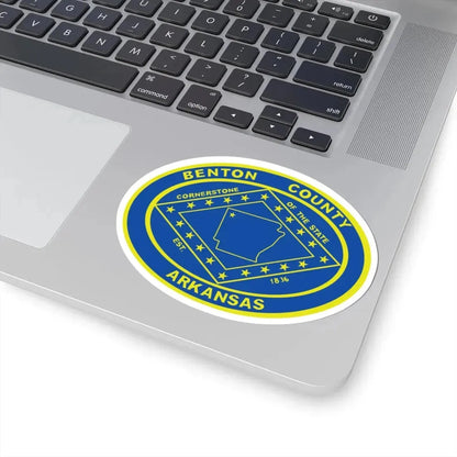 Seal of Benton County Arkansas (United States) STICKER Vinyl Kiss-Cut Decal - The Sticker Space