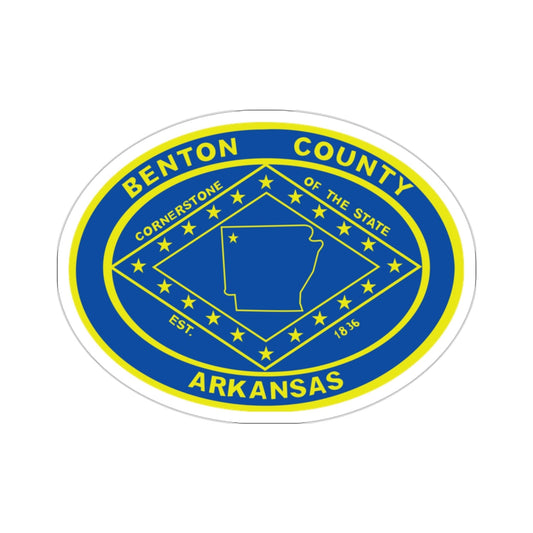 Seal of Benton County, Arkansas USA STICKER Vinyl Die-Cut Decal-2 Inch-The Sticker Space