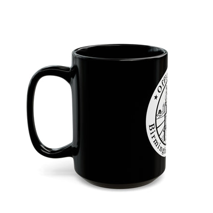 Seal of Birmingham Alabama - Black Coffee Mug-The Sticker Space