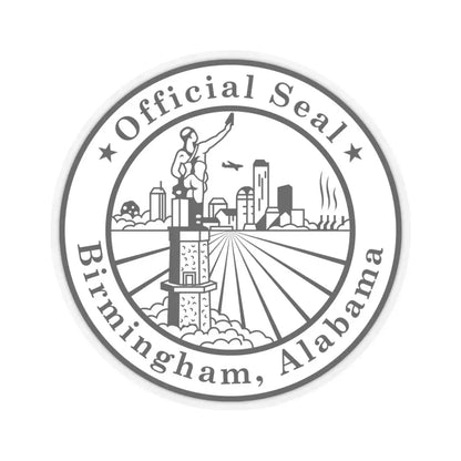 Seal of Birmingham Alabama - STICKER Vinyl Kiss-Cut Decal 6 Inch Transparent - The Sticker Space