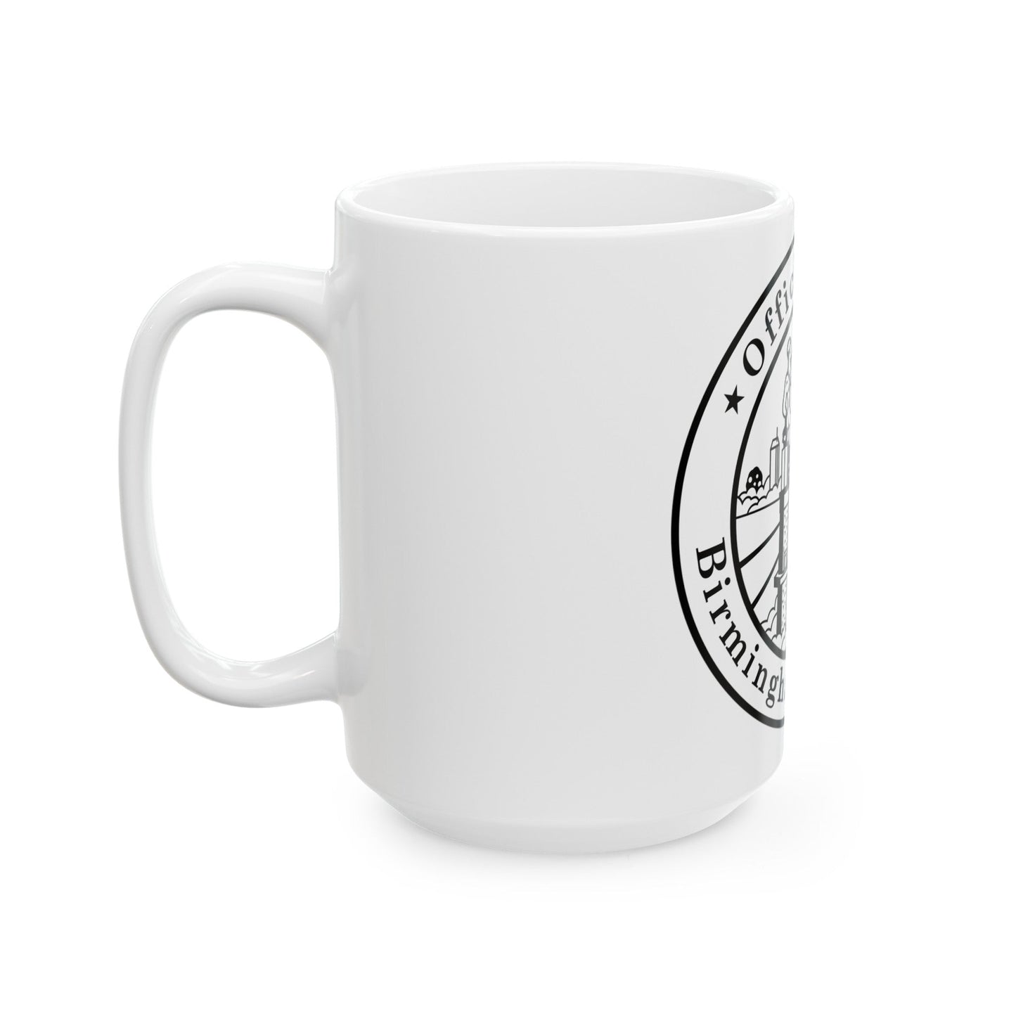 Seal of Birmingham Alabama - White Coffee Mug-The Sticker Space