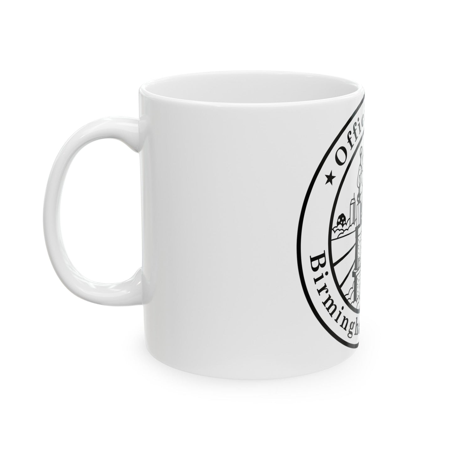 Seal of Birmingham Alabama - White Coffee Mug-The Sticker Space