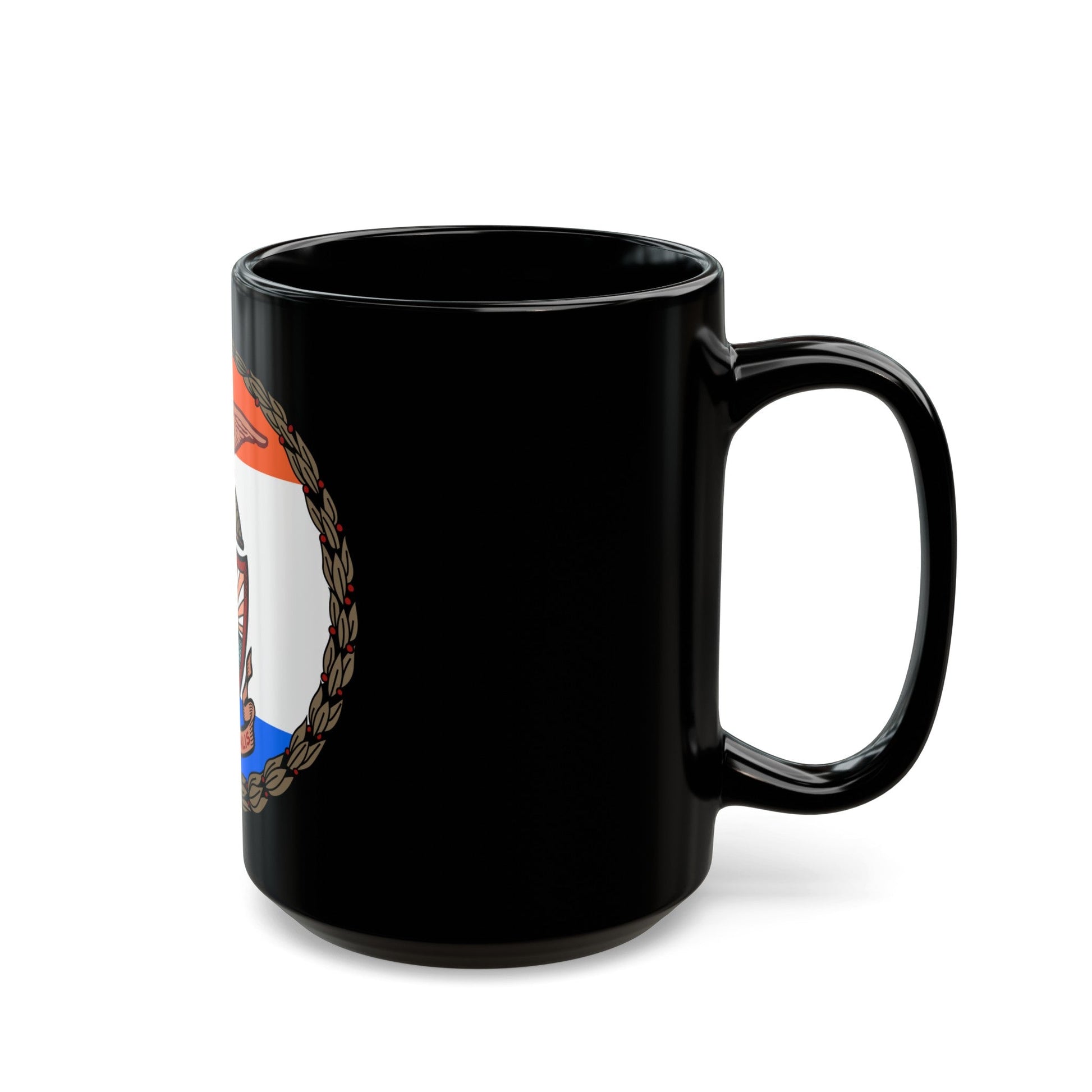 Seal of Borough of the Bronx - Black Coffee Mug-The Sticker Space