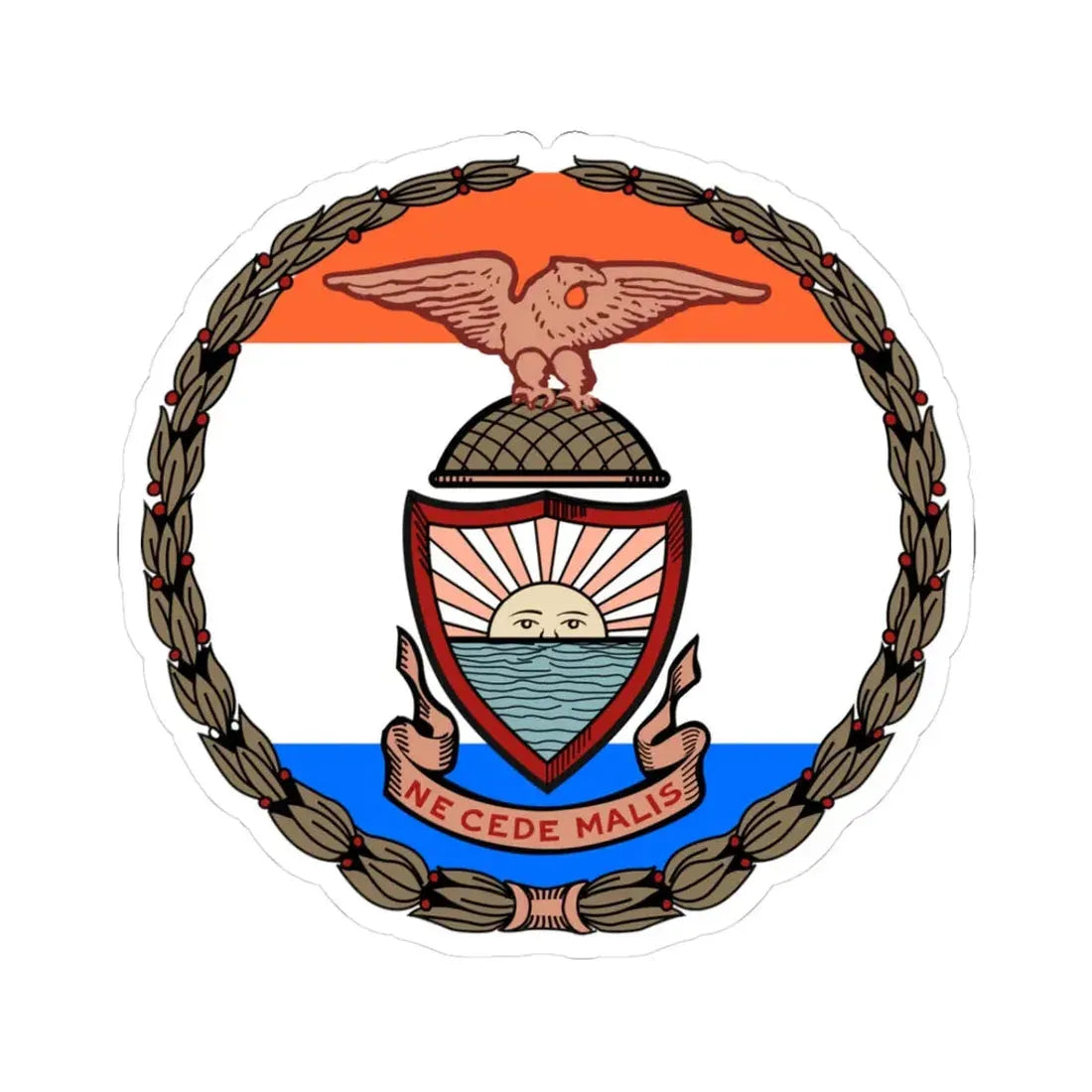 Seal of Borough of the Bronx - STICKER Vinyl Kiss-Cut Decal 3 Inch White - The Sticker Space