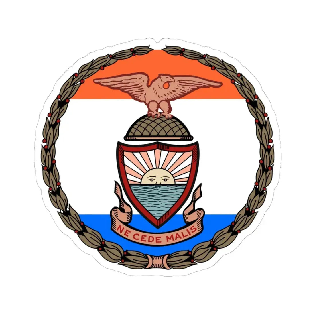 Seal of Borough of the Bronx - STICKER Vinyl Kiss-Cut Decal 4 Inch White - The Sticker Space