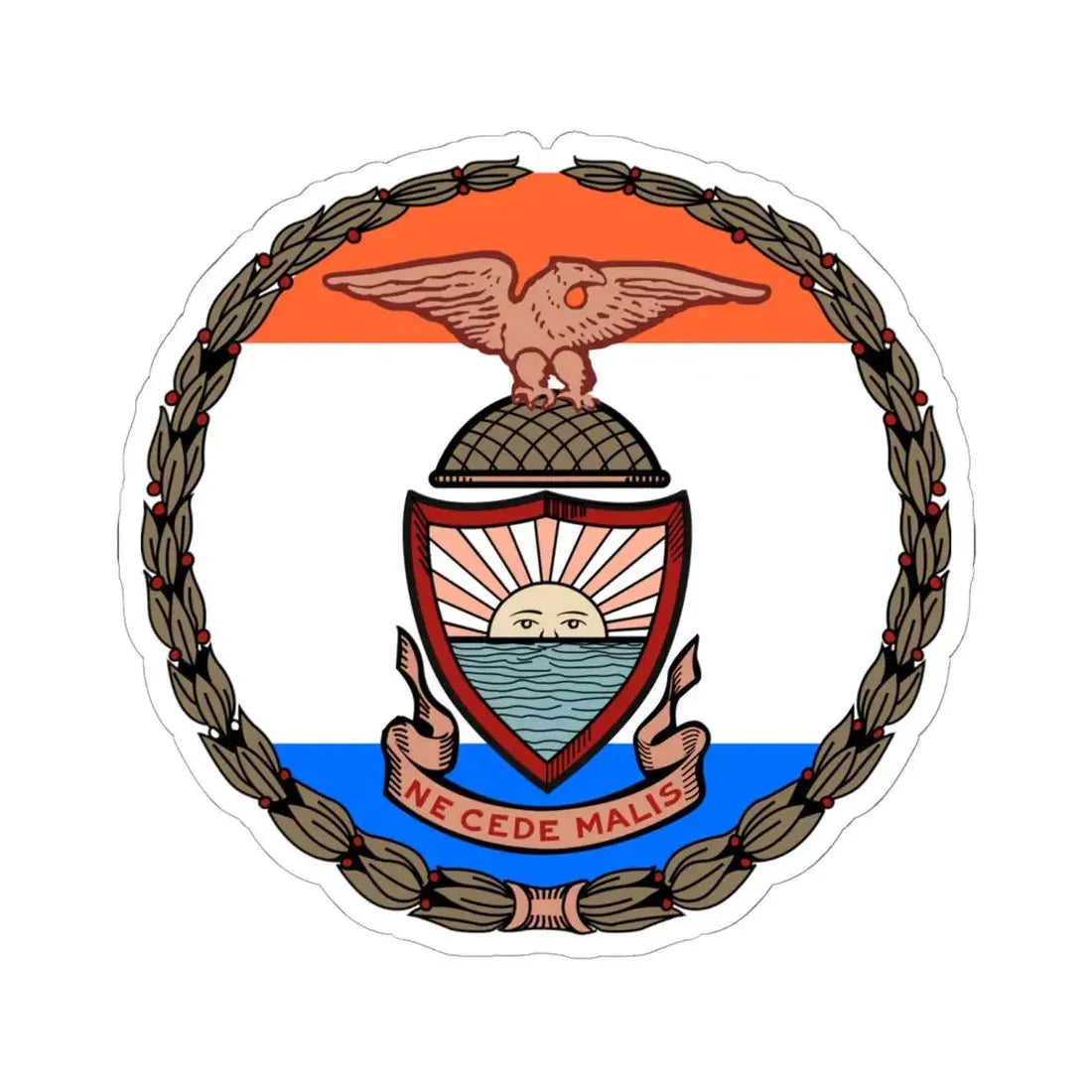 Seal of Borough of the Bronx - STICKER Vinyl Kiss-Cut Decal 6 Inch White - The Sticker Space