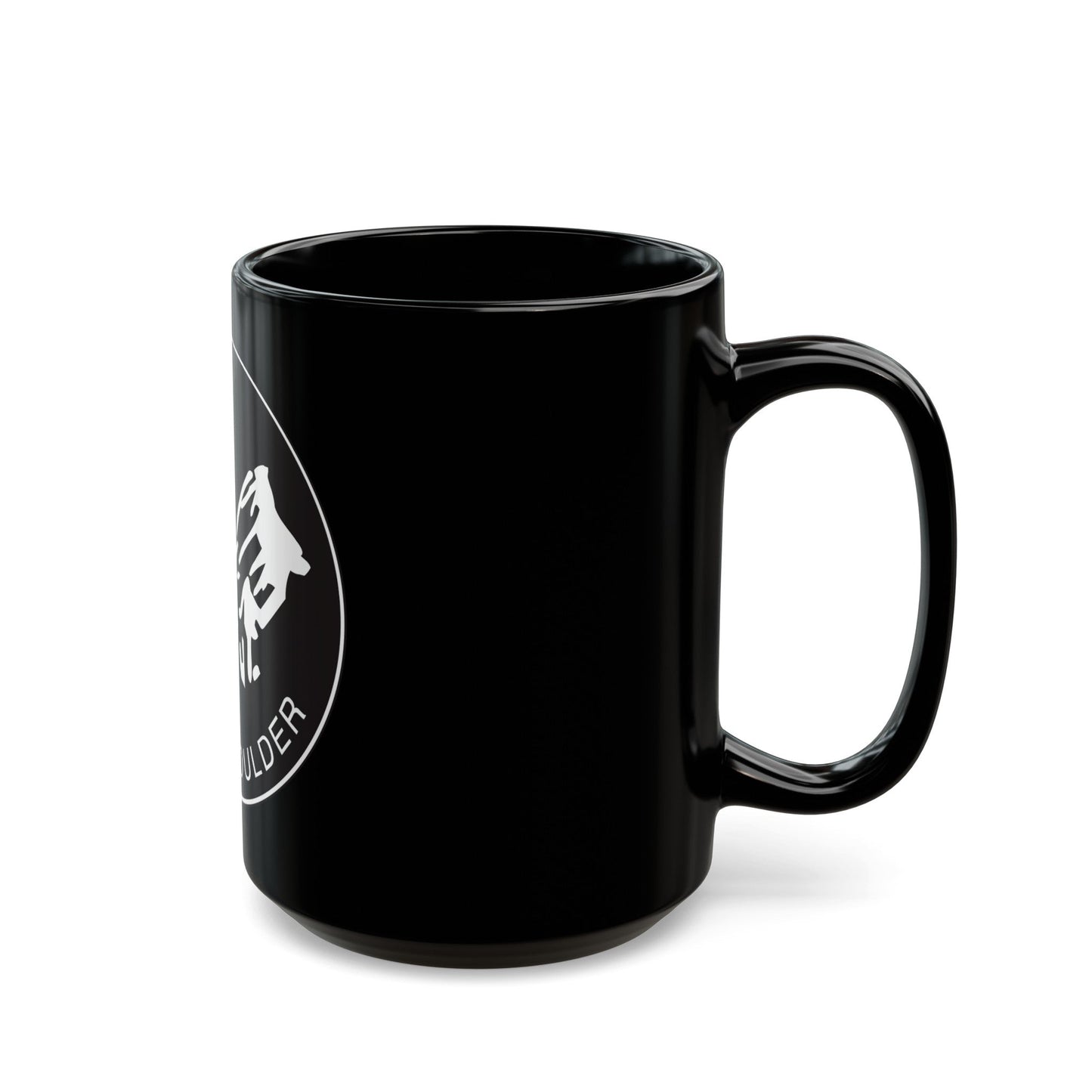 Seal of Boulder Colorado - Black Coffee Mug-The Sticker Space