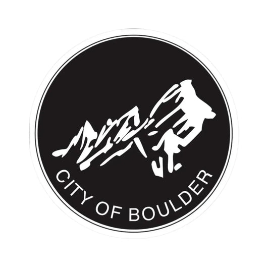 Seal of Boulder Colorado - STICKER Vinyl Kiss-Cut Decal 2 Inch White - The Sticker Space