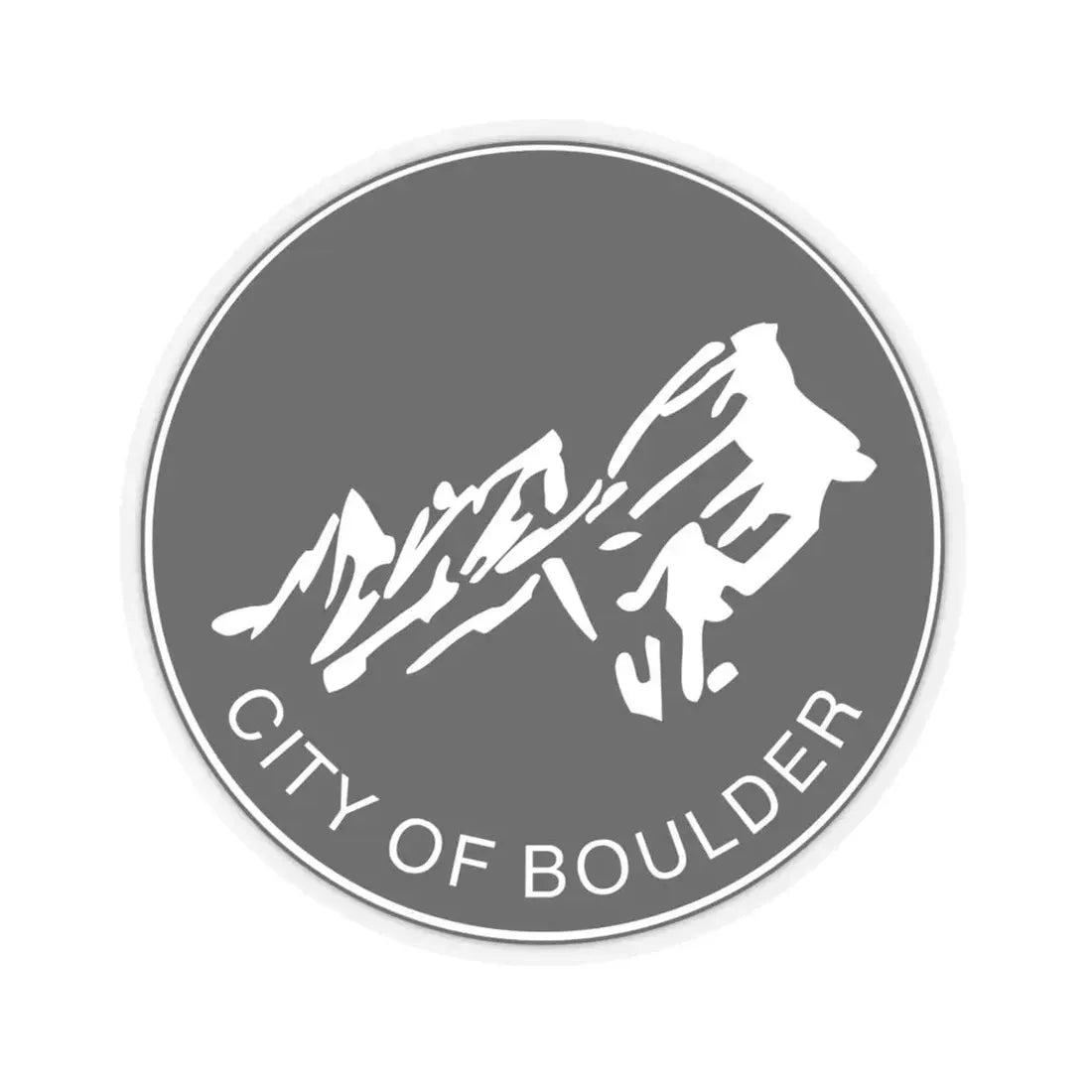 Seal of Boulder Colorado - STICKER Vinyl Kiss-Cut Decal 6 Inch Transparent - The Sticker Space