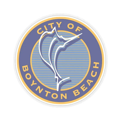 Seal of Boynton Beach Florida (United States) STICKER Vinyl Kiss-Cut Decal 2 Inch Transparent - The Sticker Space