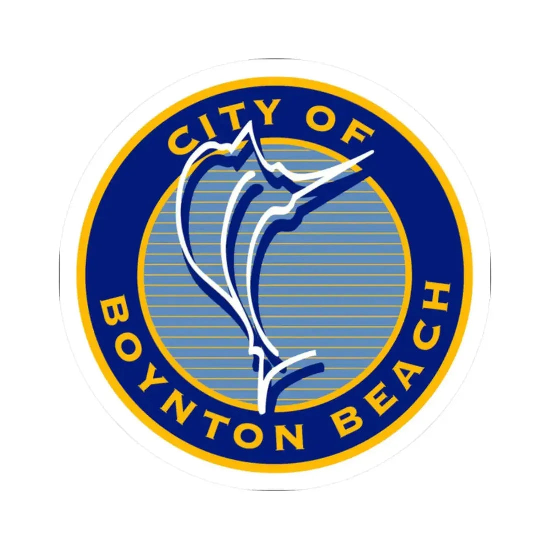 Seal of Boynton Beach Florida (United States) STICKER Vinyl Kiss-Cut Decal 2 Inch White - The Sticker Space