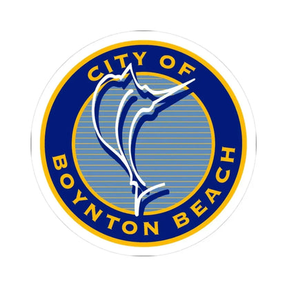 Seal of Boynton Beach Florida (United States) STICKER Vinyl Kiss-Cut Decal 3 Inch White - The Sticker Space