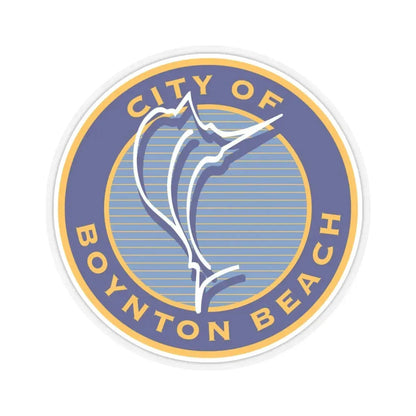 Seal of Boynton Beach Florida (United States) STICKER Vinyl Kiss-Cut Decal 6 Inch Transparent - The Sticker Space