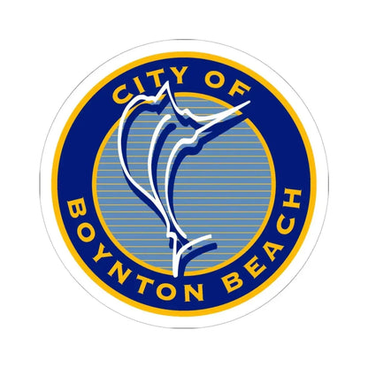 Seal of Boynton Beach Florida (United States) STICKER Vinyl Kiss-Cut Decal 6 Inch White - The Sticker Space