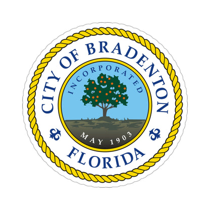 Seal of Bradenton Florida USA STICKER Vinyl Die-Cut Decal-3 Inch-The Sticker Space