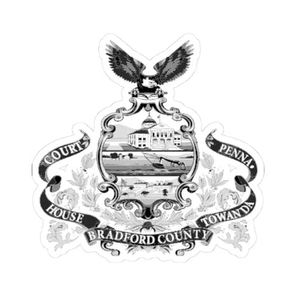 Seal of Bradford County Pennsylvania (United States) STICKER Vinyl Kiss-Cut Decal 3 Inch White - The Sticker Space