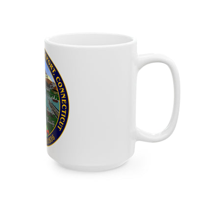 Seal of Bridgeport Connecticut - White Coffee Mug-The Sticker Space