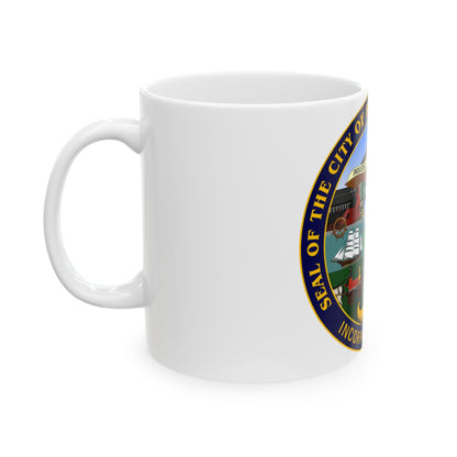 Seal of Bridgeport Connecticut - White Coffee Mug-The Sticker Space