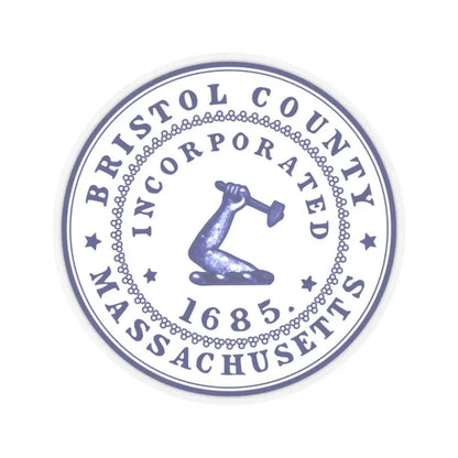 Seal of Bristol County Massachusetts (United States) STICKER Vinyl Kiss-Cut Decal 2 Inch Transparent - The Sticker Space