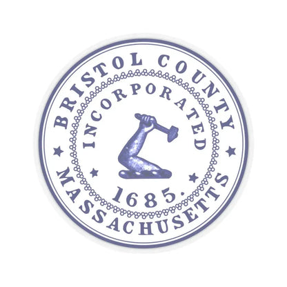 Seal of Bristol County Massachusetts (United States) STICKER Vinyl Kiss-Cut Decal 3 Inch Transparent - The Sticker Space
