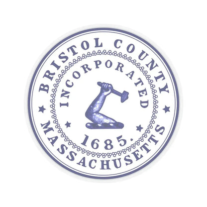 Seal of Bristol County Massachusetts (United States) STICKER Vinyl Kiss-Cut Decal 6 Inch Transparent - The Sticker Space